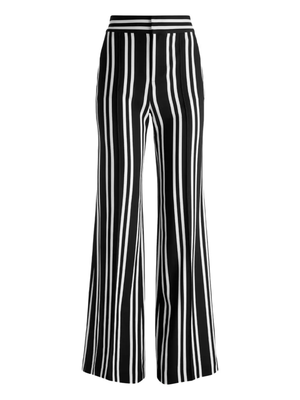 Alice And Olivia Stripe Trousers In Black