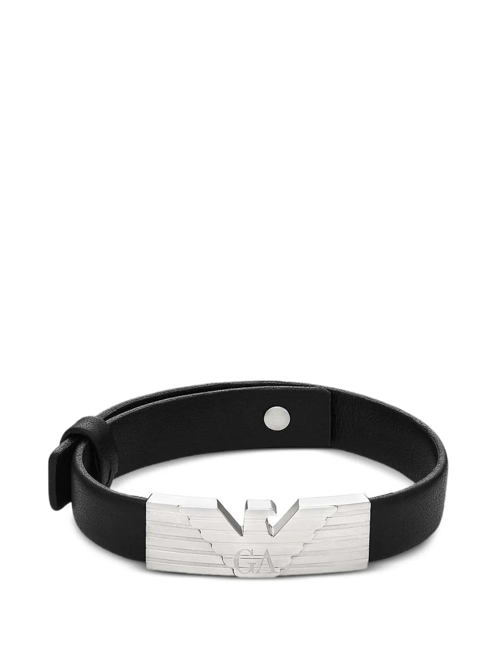 Emporio Armani logo-plaque bracelet - Nero