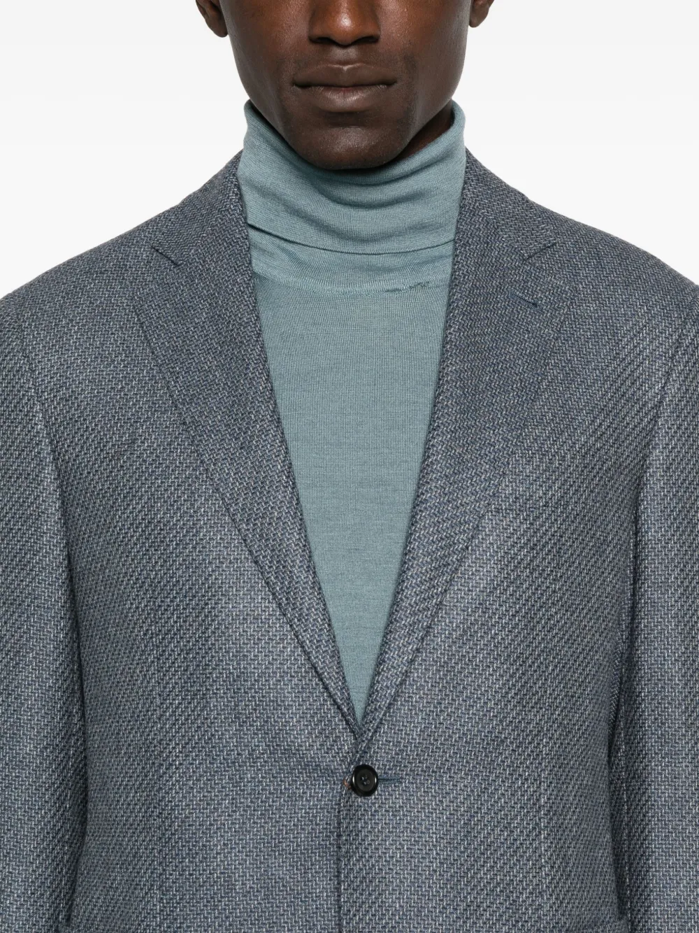 Canali Wollen blazer Blauw