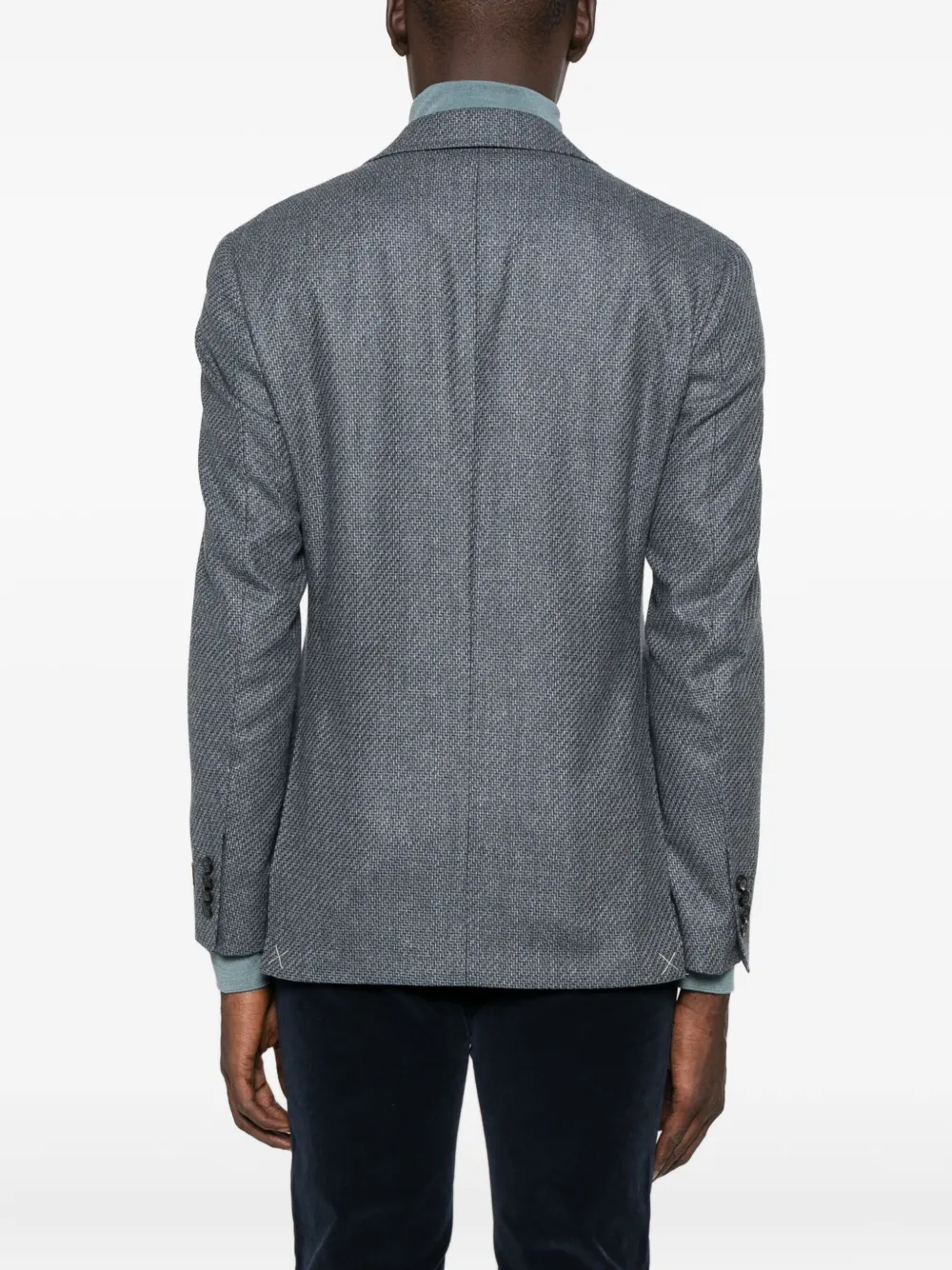 Canali Wollen blazer Blauw