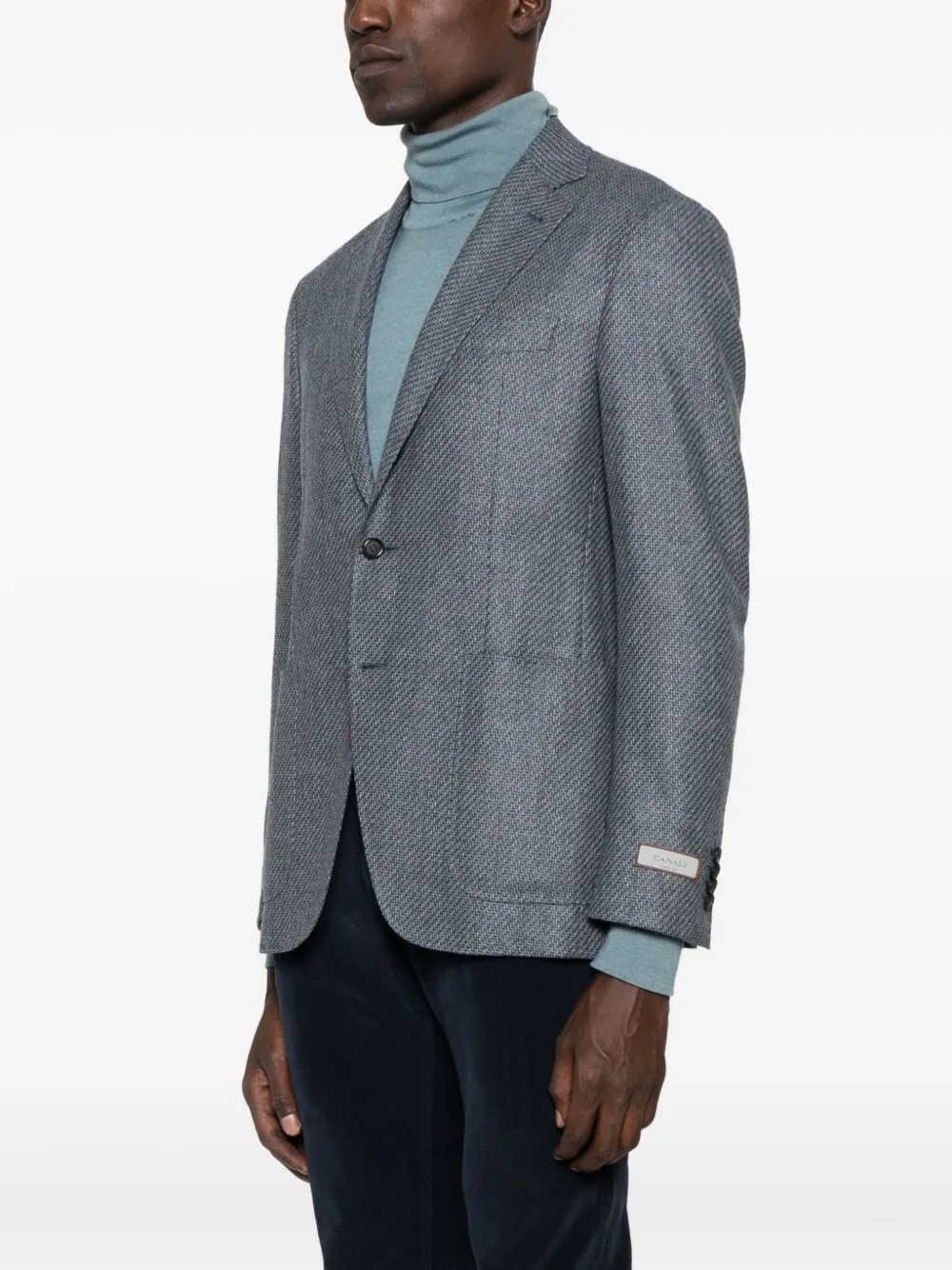 Canali Wollen blazer Blauw
