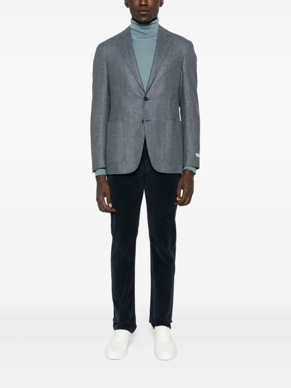 Canali Wollen blazer Blauw