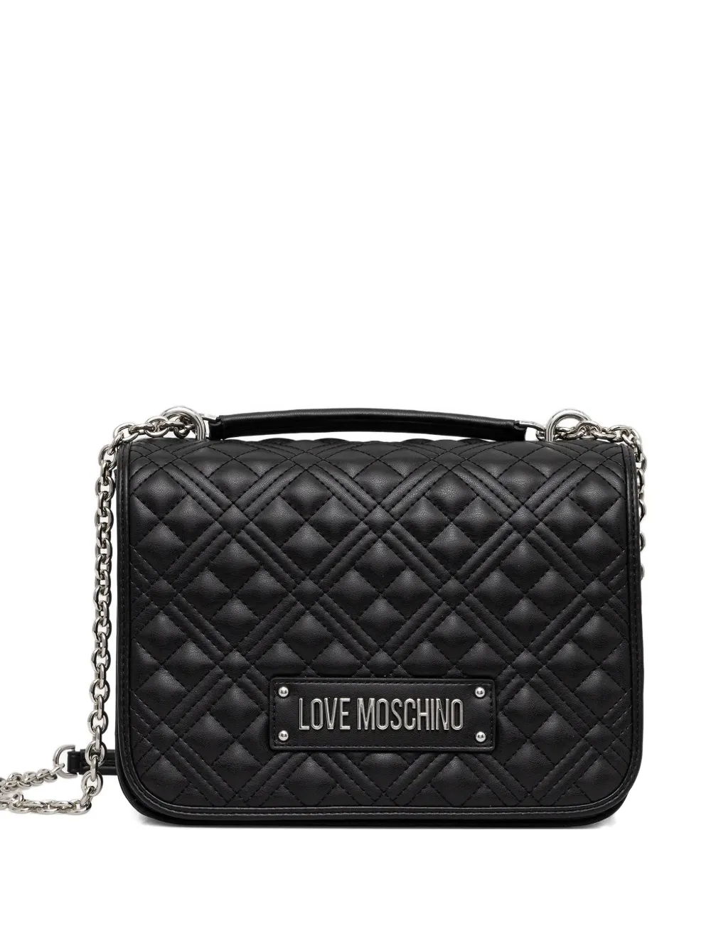 Love Moschino quilted chain cross body bag - Nero