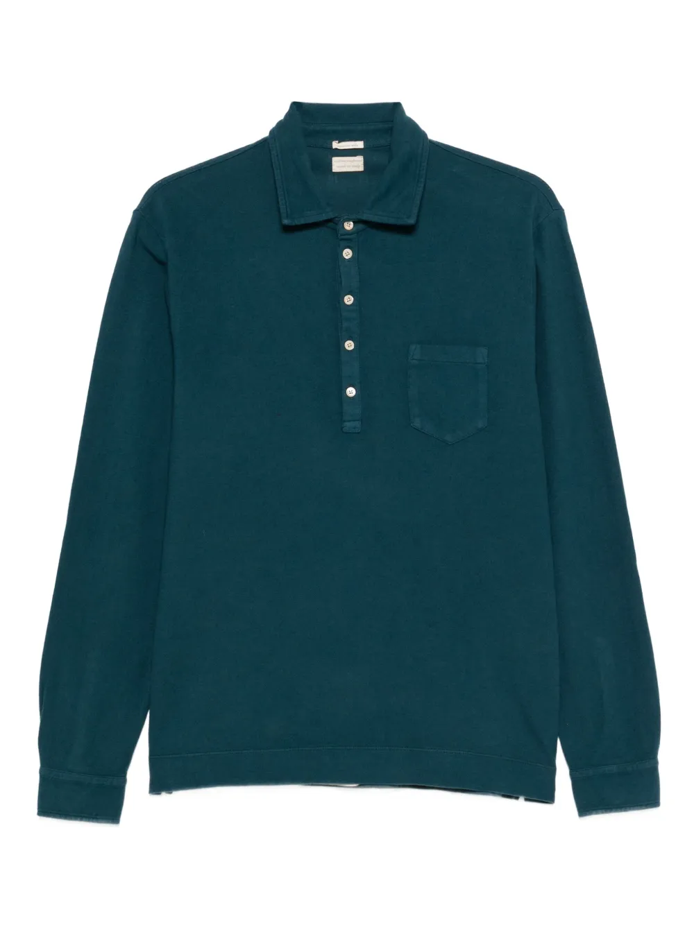Massimo Alba long-sleeve pocketed polo shirt | Blue | Image 1