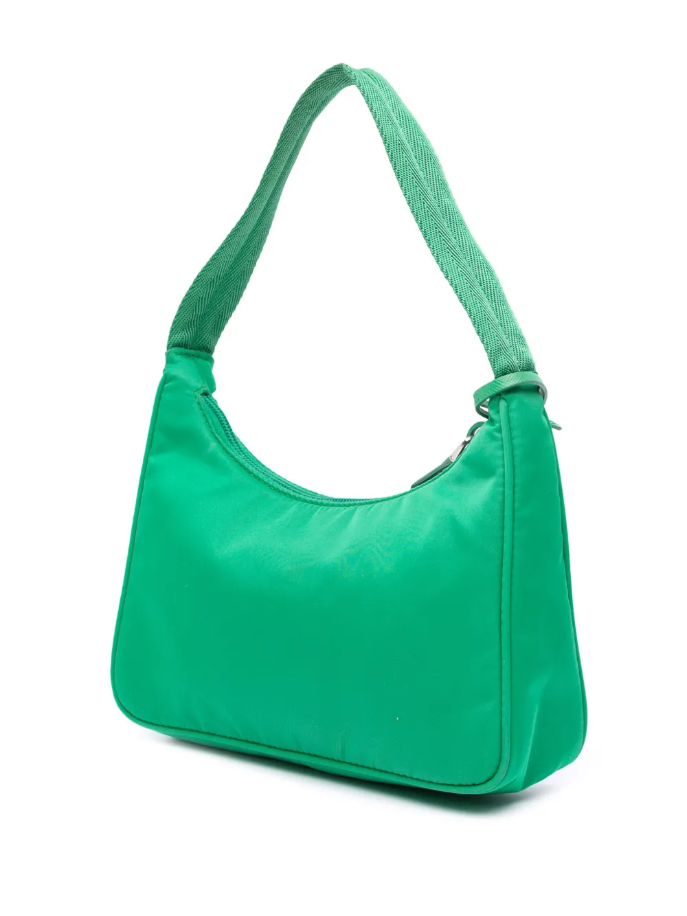 Pre-owned Prada 2019-2025 Mini Tessuto Re Edition 2000 Shoulder Bag In Green