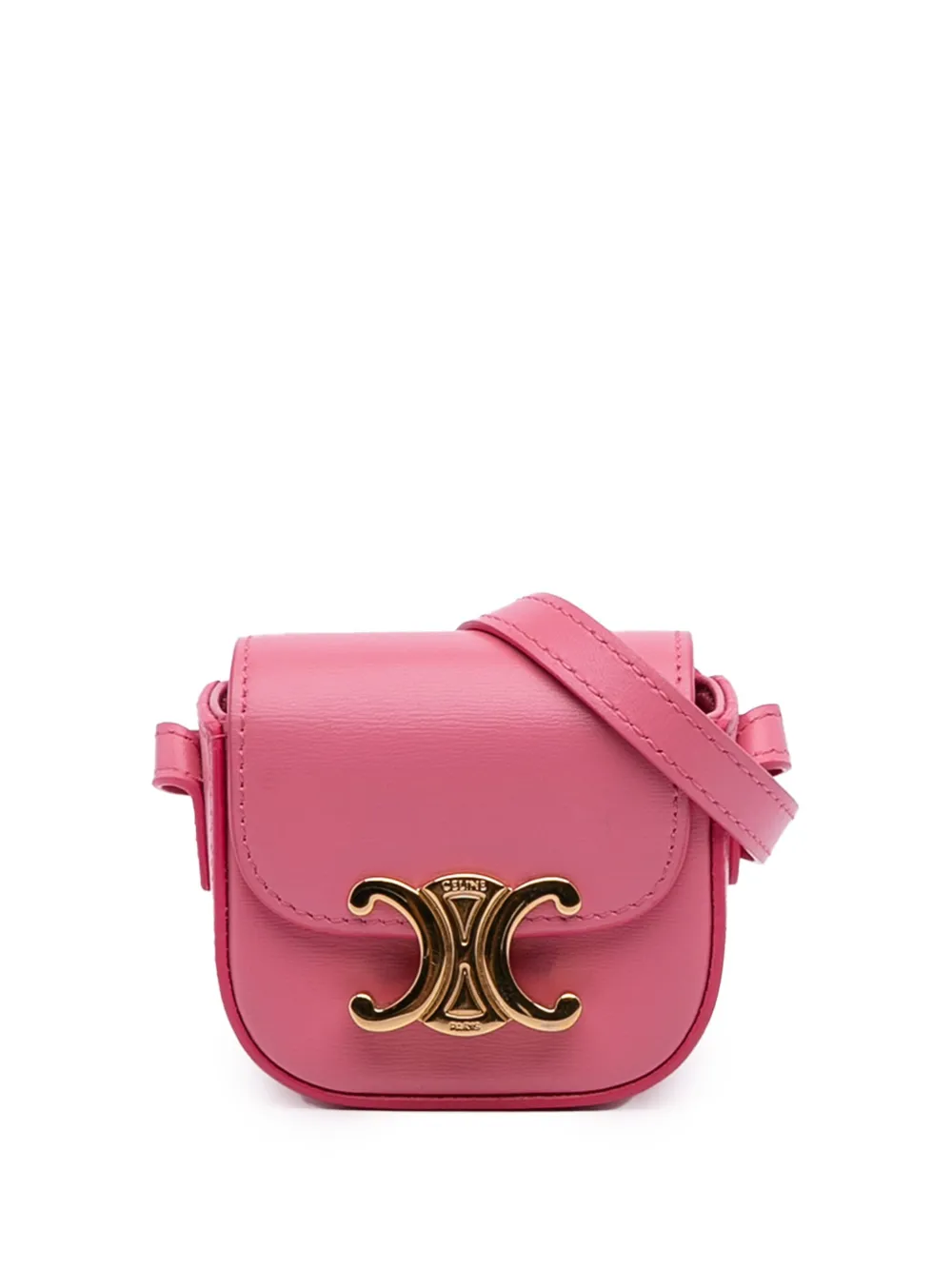 Céline Pre-Owned 2021 ミニ シャイニーカーフ トリオンフ ショルダーバッグ - ピンク Céline Pre-Owned 2021 ミニ シャイニーカーフ トリオンフ ショルダーバッグ - ピンク