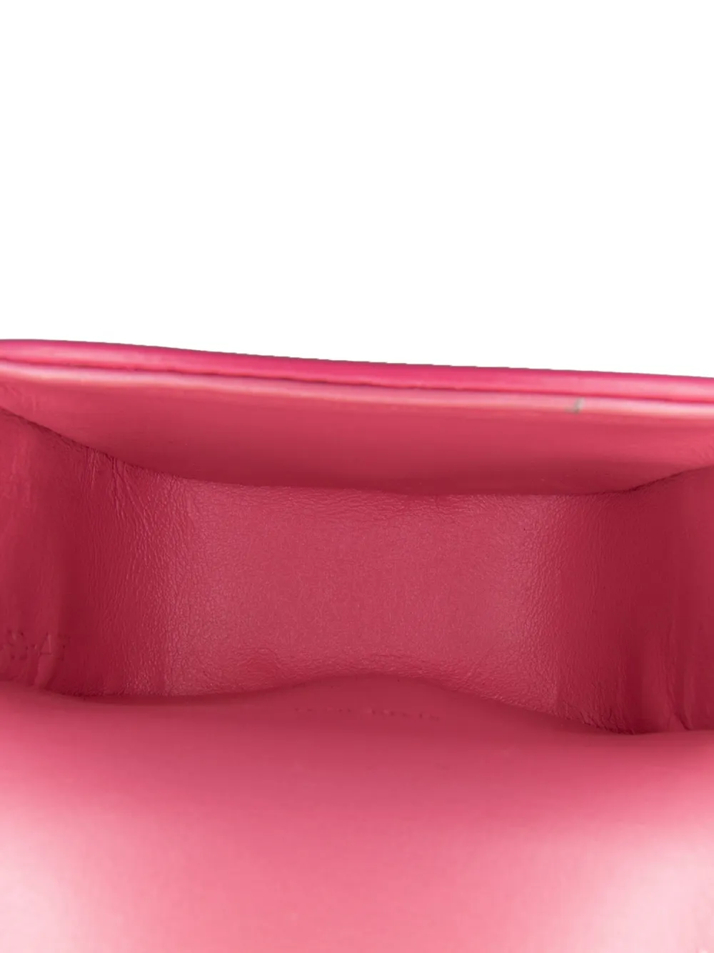 Pre-owned Celine 2021 Mini Shiny Calfskin Triomphe Crossbody Bag In Pink