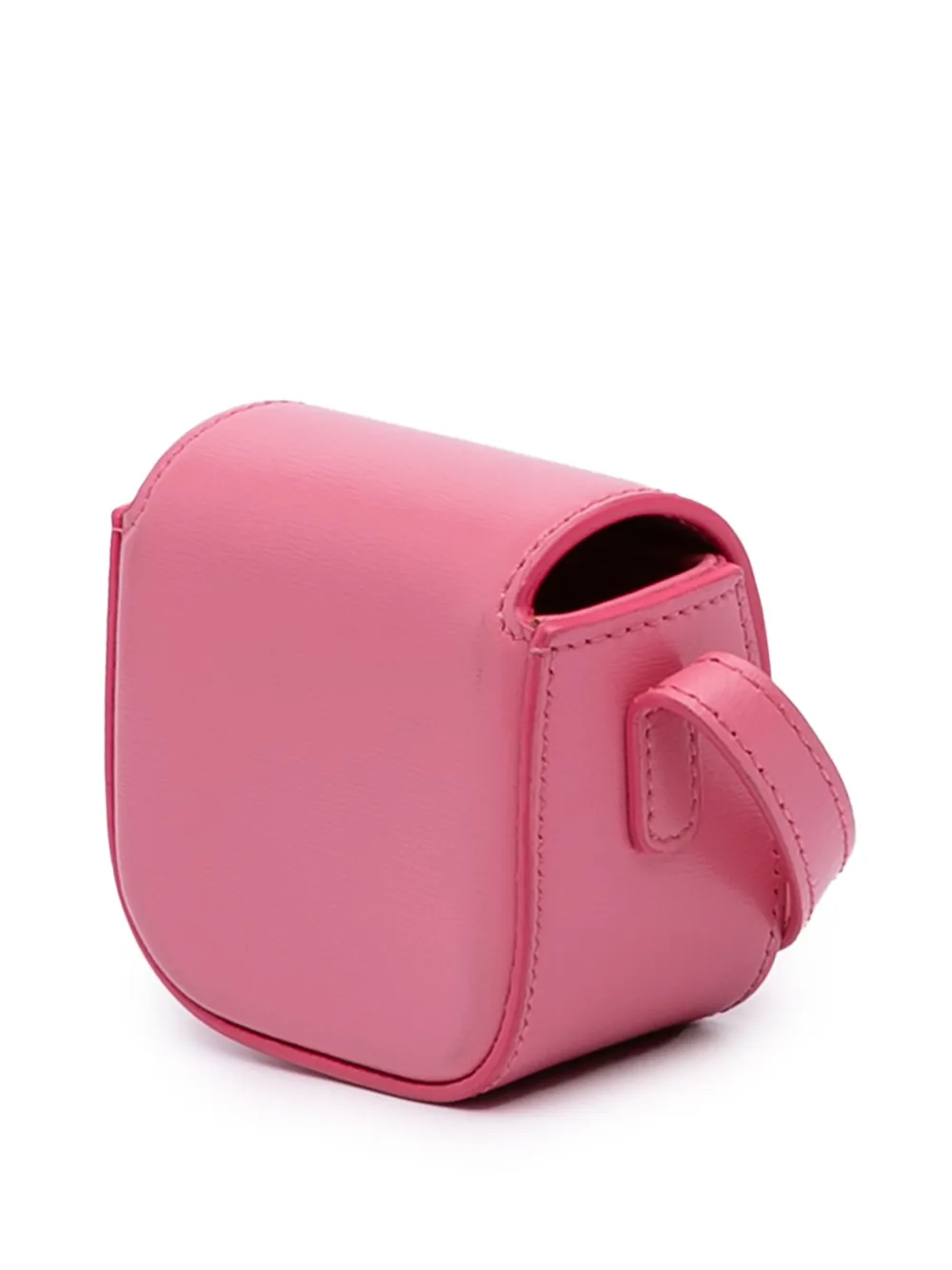 Pre-owned Celine 2021 Mini Shiny Calfskin Triomphe Crossbody Bag In Pink