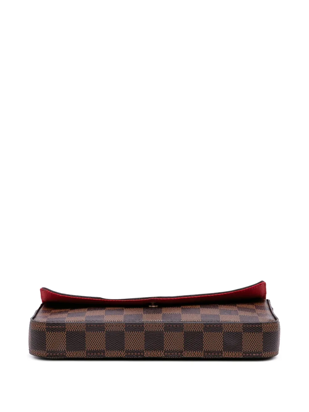 Pre-owned Louis Vuitton 2018 Damier Ebene Pochette Felicie Crossbody Bag In Brown