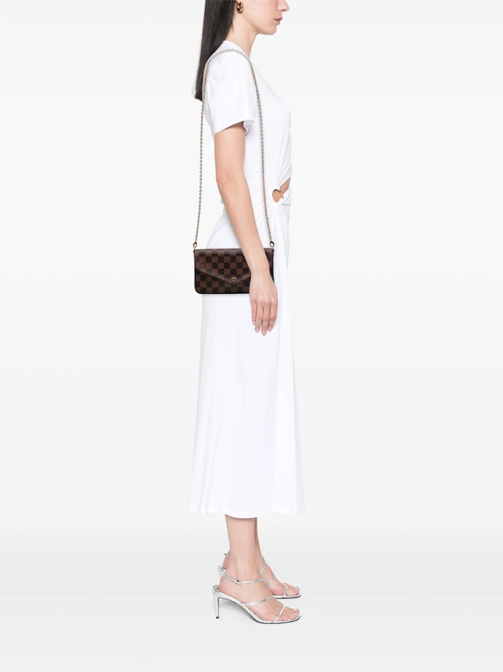 Louis Vuitton Pre-Owned 2018 Damier Ebene Pochette Felicie crossbody bag | Pre-Owned | Image 2