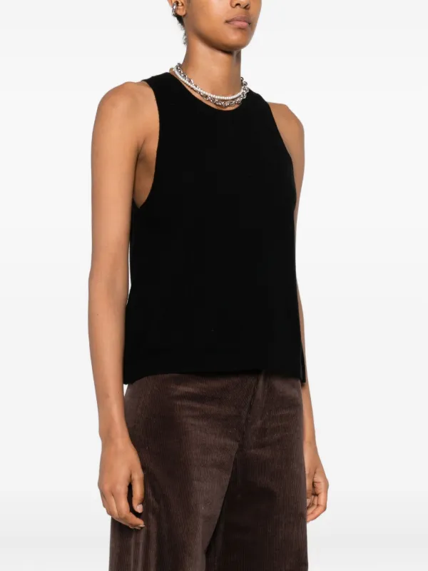 Vanessa Bruno Pull Sans Manches à Col Rond Noir FARFETCH FR