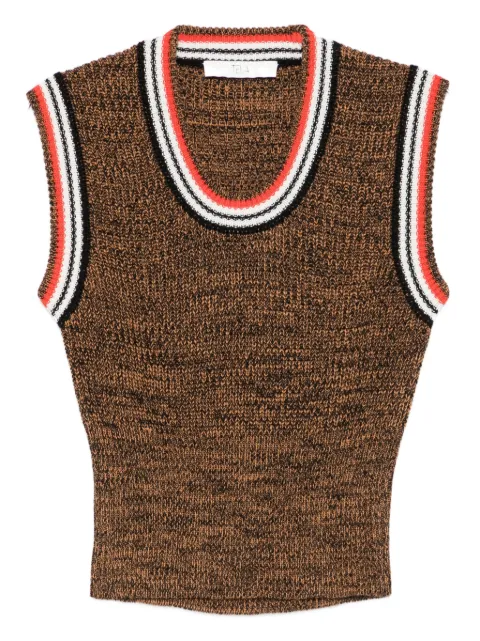 Tela stripe-detail knit vest