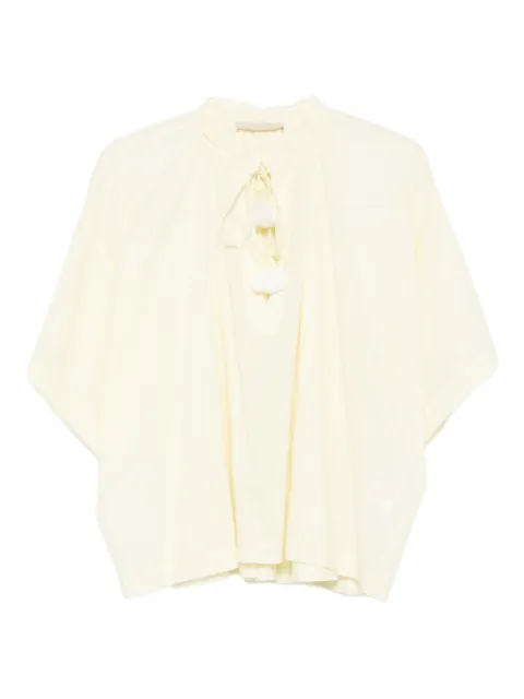 Vanessa Bruno tassel-neck cotton top