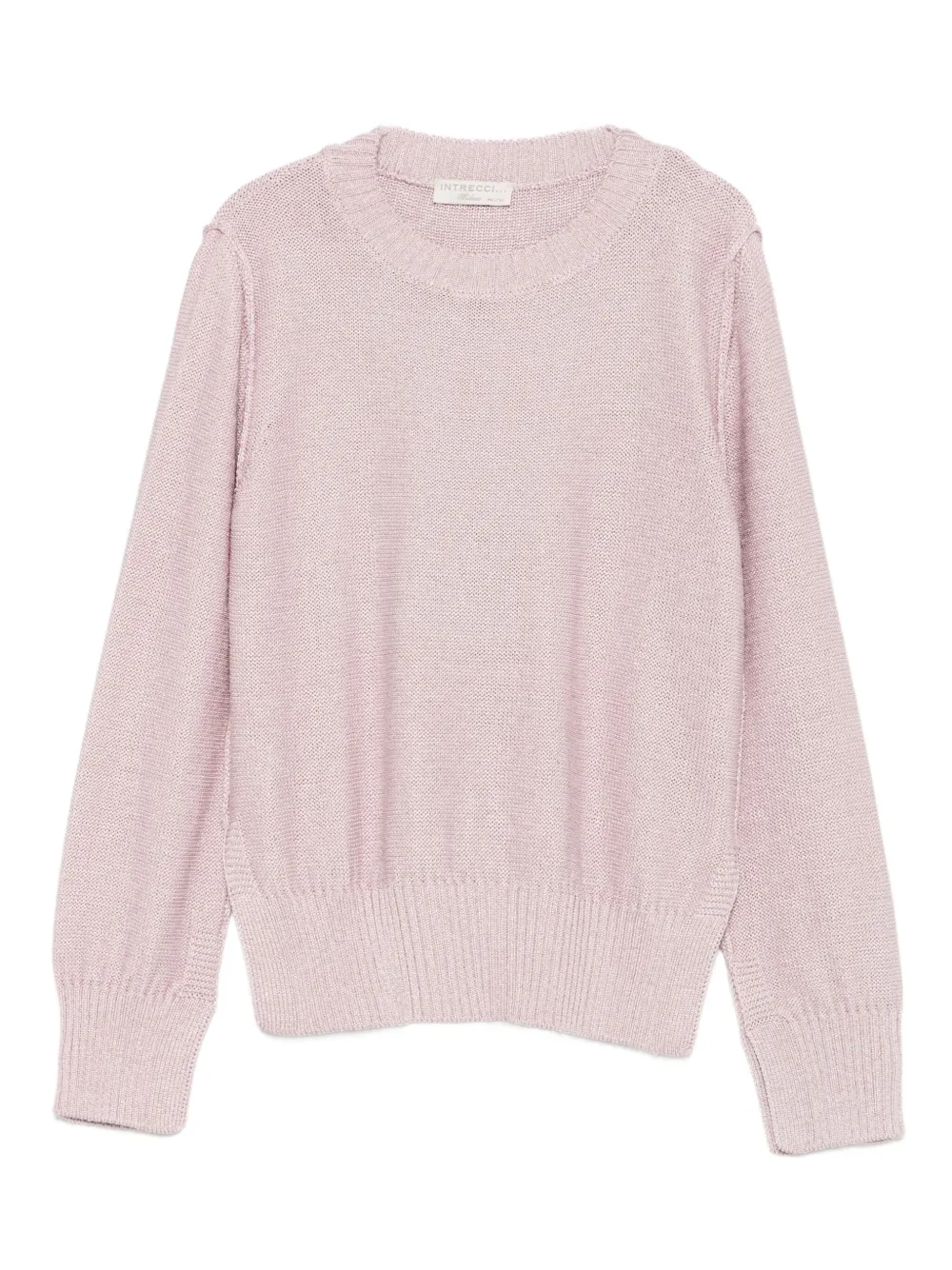 Intrecci crew-neck long-sleeve sweatshirt | Pink | Image 1