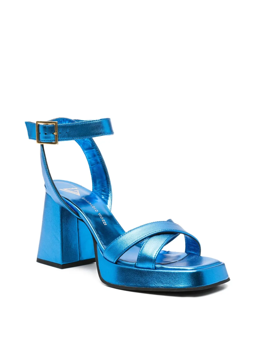 GIANPAOLO VIOZZI 95mm ankle-strap sandals Blue