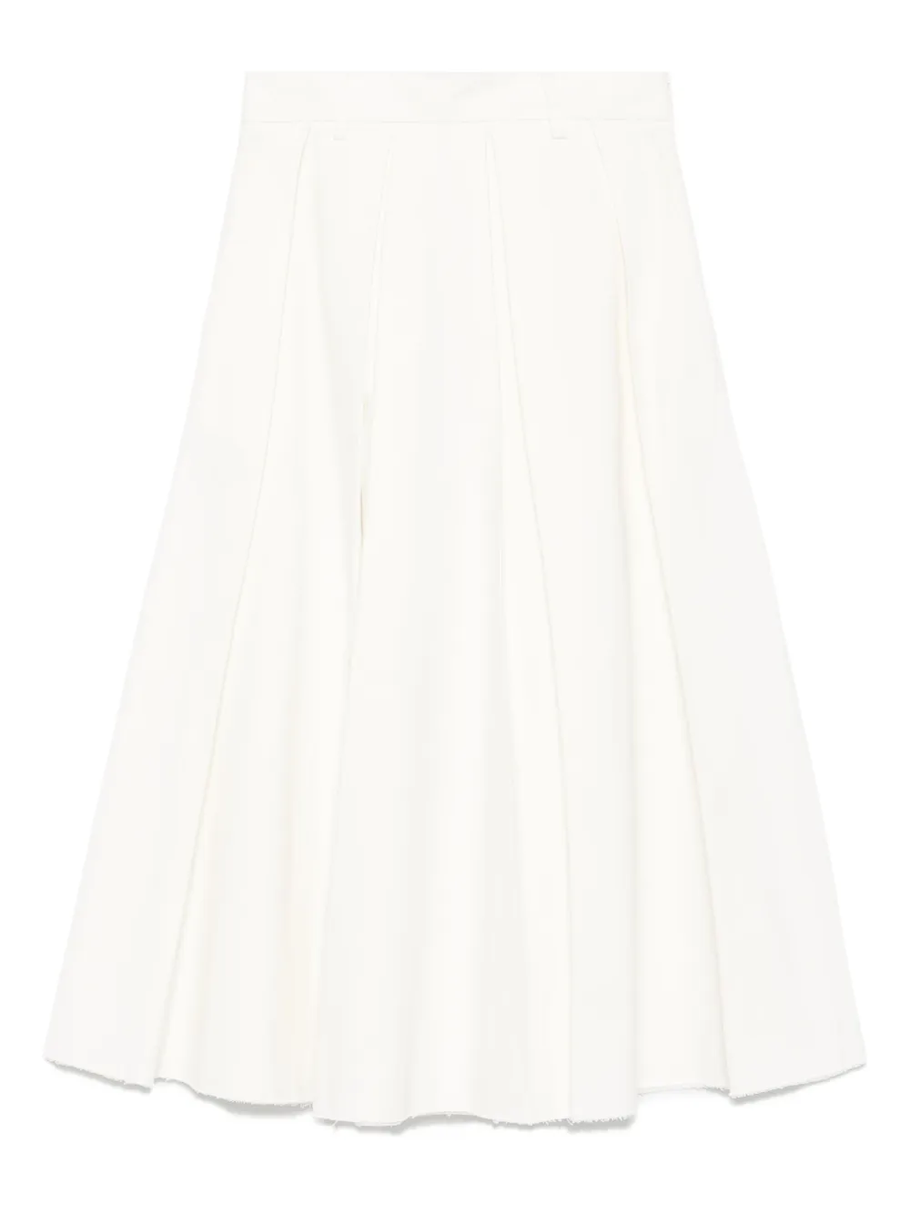 Tela pleated frayed-edge midi skirt | Neutrals | Image 1