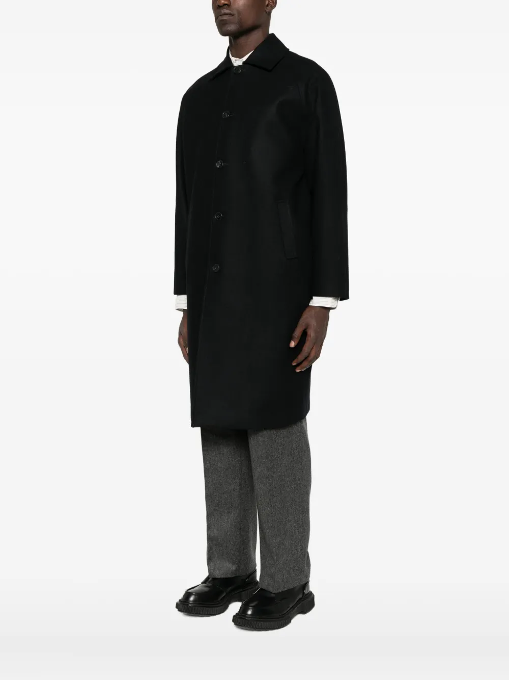 Noyoco Raglan-sleeve Coat In Blue