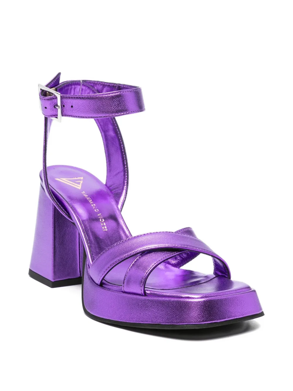 GIANPAOLO VIOZZI 95mm ankle-strap sandals Purple