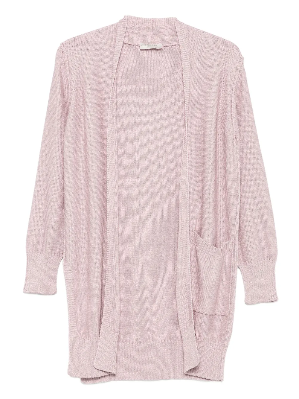 Intrecci pocket open-front cardigan | Pink | Image 1