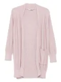 Intrecci pocket open-front cardigan - Pink