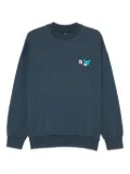 INBETWEENERS bear-embroidered crew-neck sweatshirt - Blue