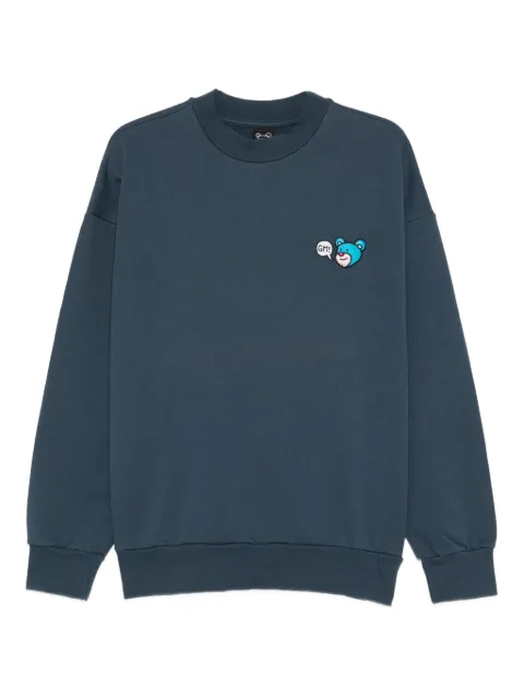 INBETWEENERS bear-embroidered crew-neck sweatshirt