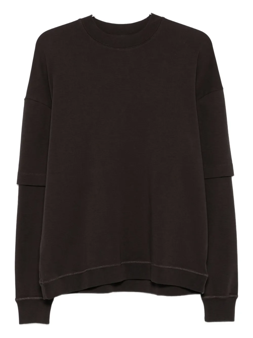 DARKPARK double-sleeve cotton sweatshirt | Brown | Image 1