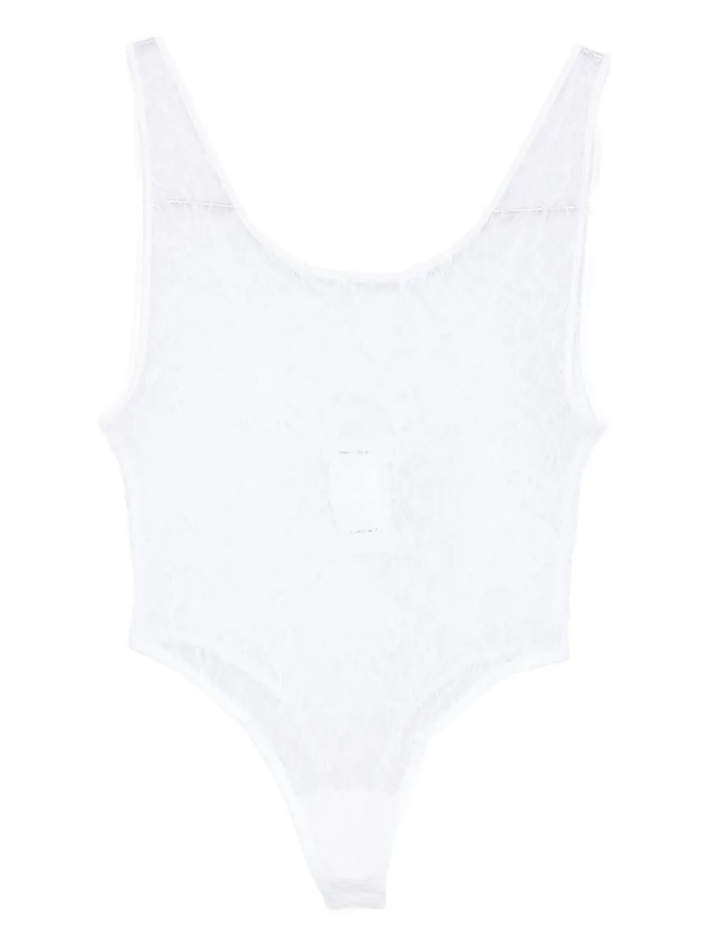 Wardrobe.nyc Lace-paneled Bodysuit In White