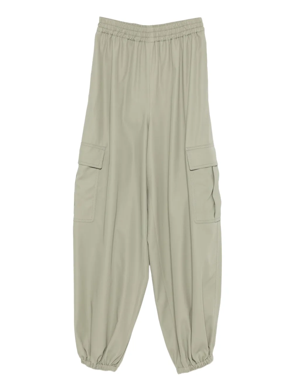 Max Mara elasticated-hem loose trousers | Green | Image 1