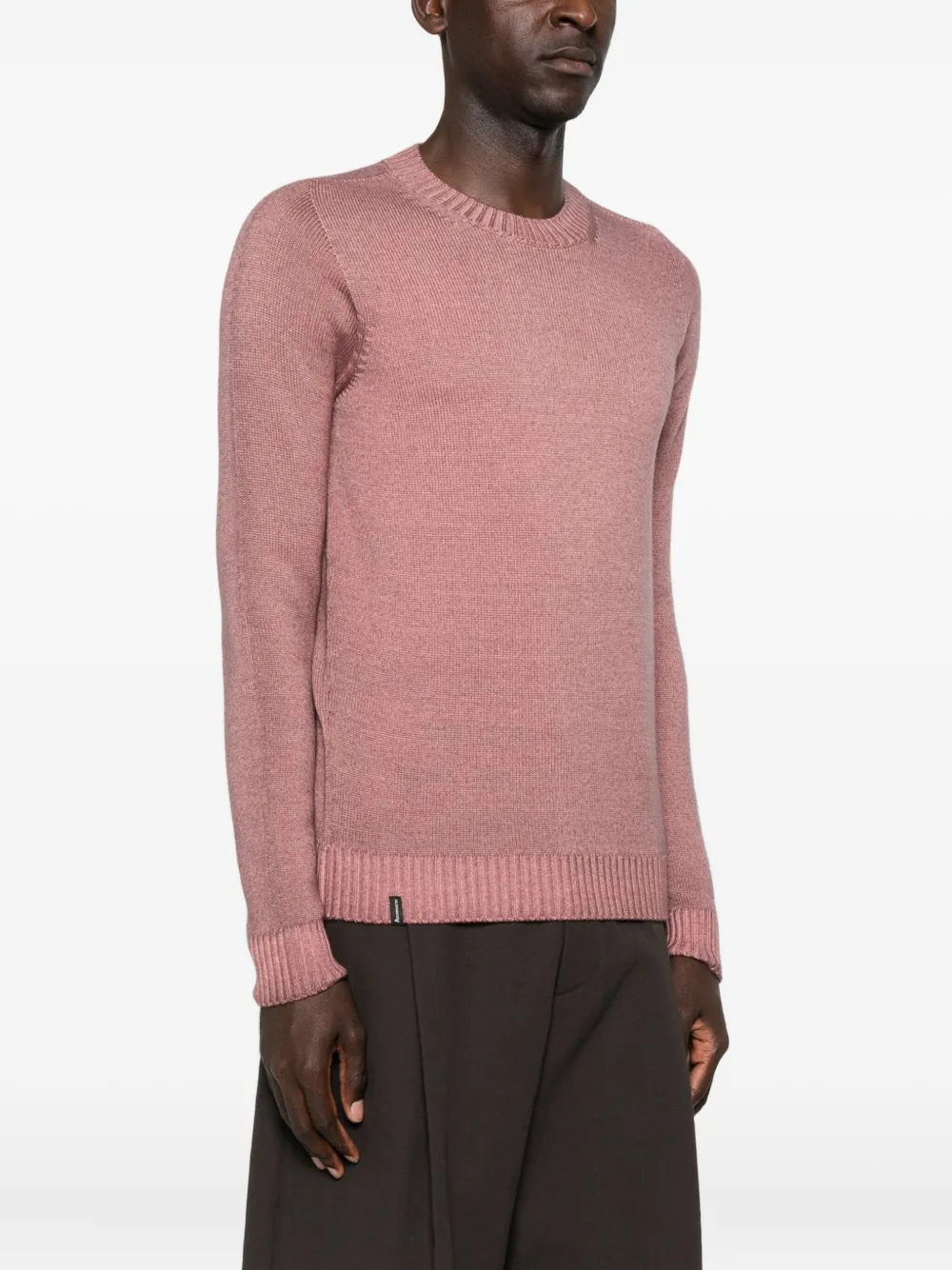  Arovescio Crew-neck Ribbed Sweater - Pink 