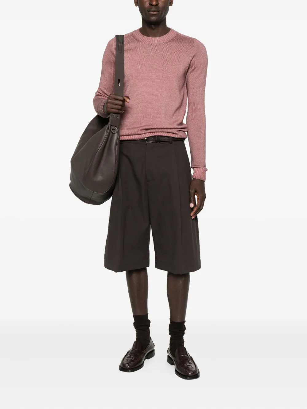 AROVESCIO crew-neck ribbed sweater | Knitted Sweaters | Image 2