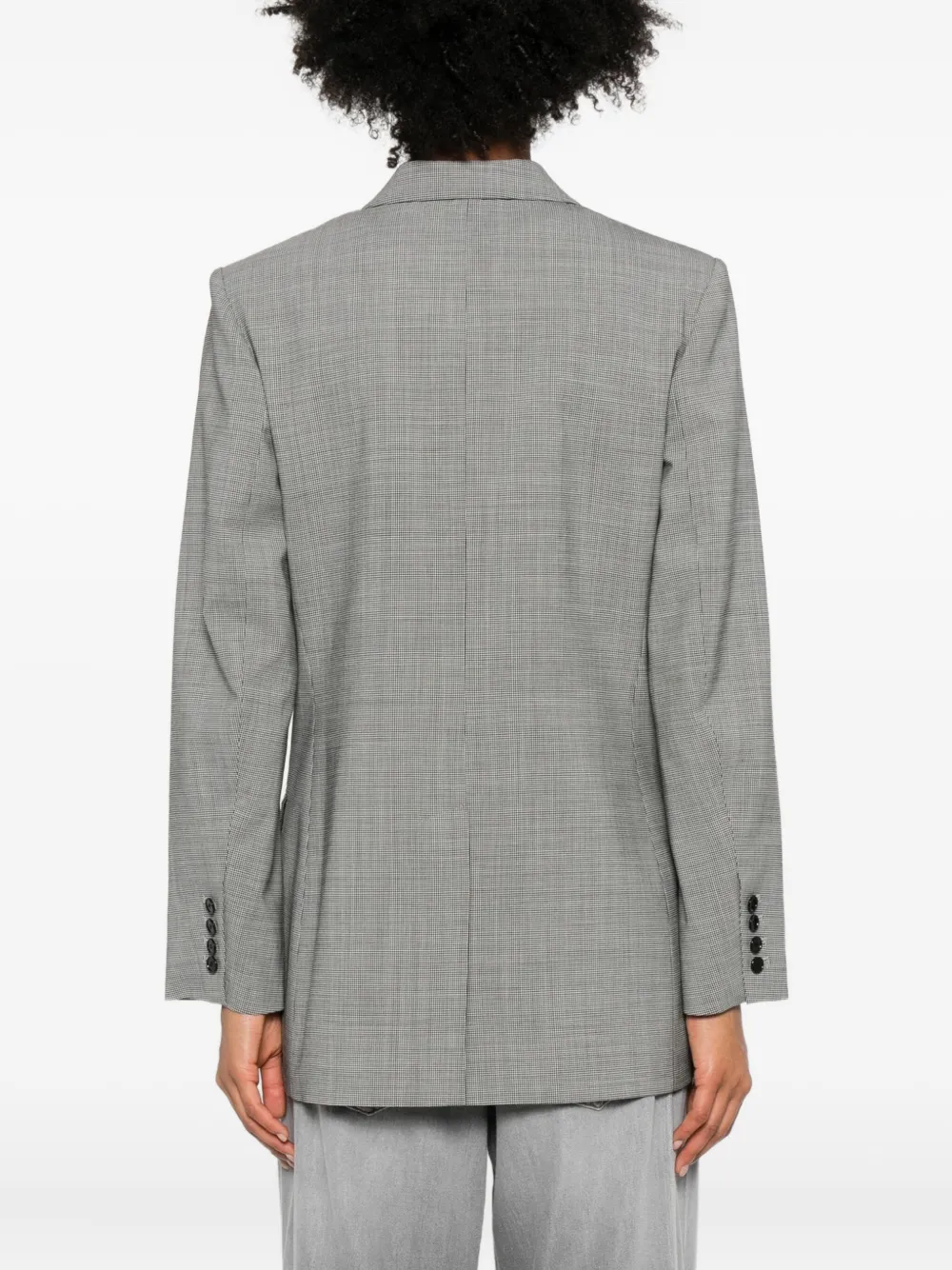 Isabel Marant Étoile Checked Double-breasted Jacket In Gray