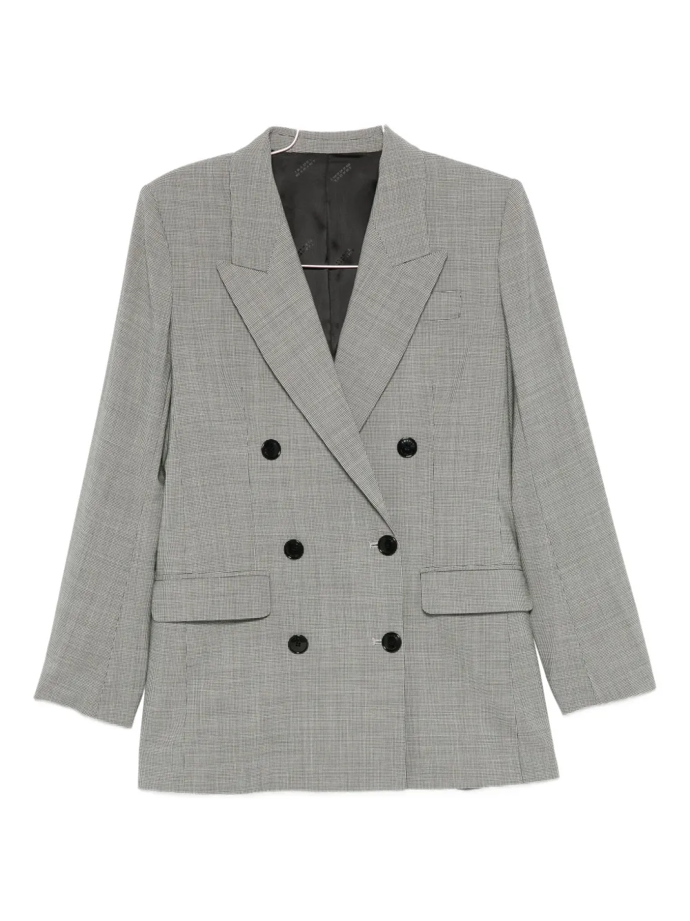 Isabel Marant Étoile Checked Double-breasted Jacket In Gray