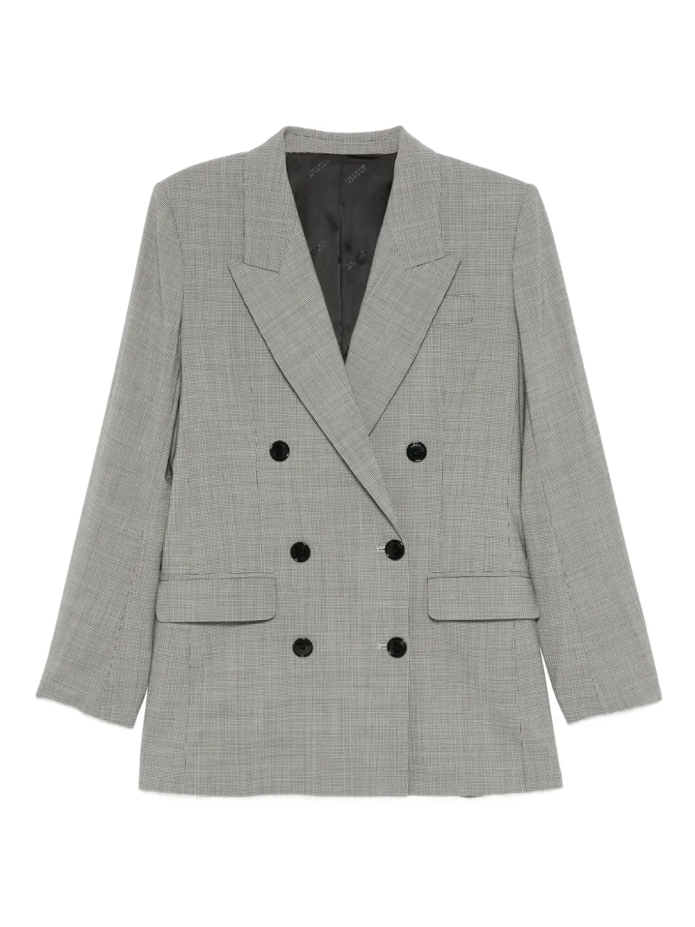 MARANT ÉTOILE checked double-breasted jacket | Grey | Image 1