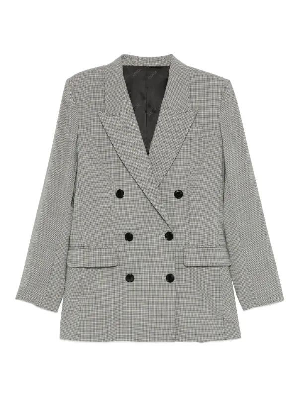 Marant Étoile Checked Double-breasted Jacket in Grey