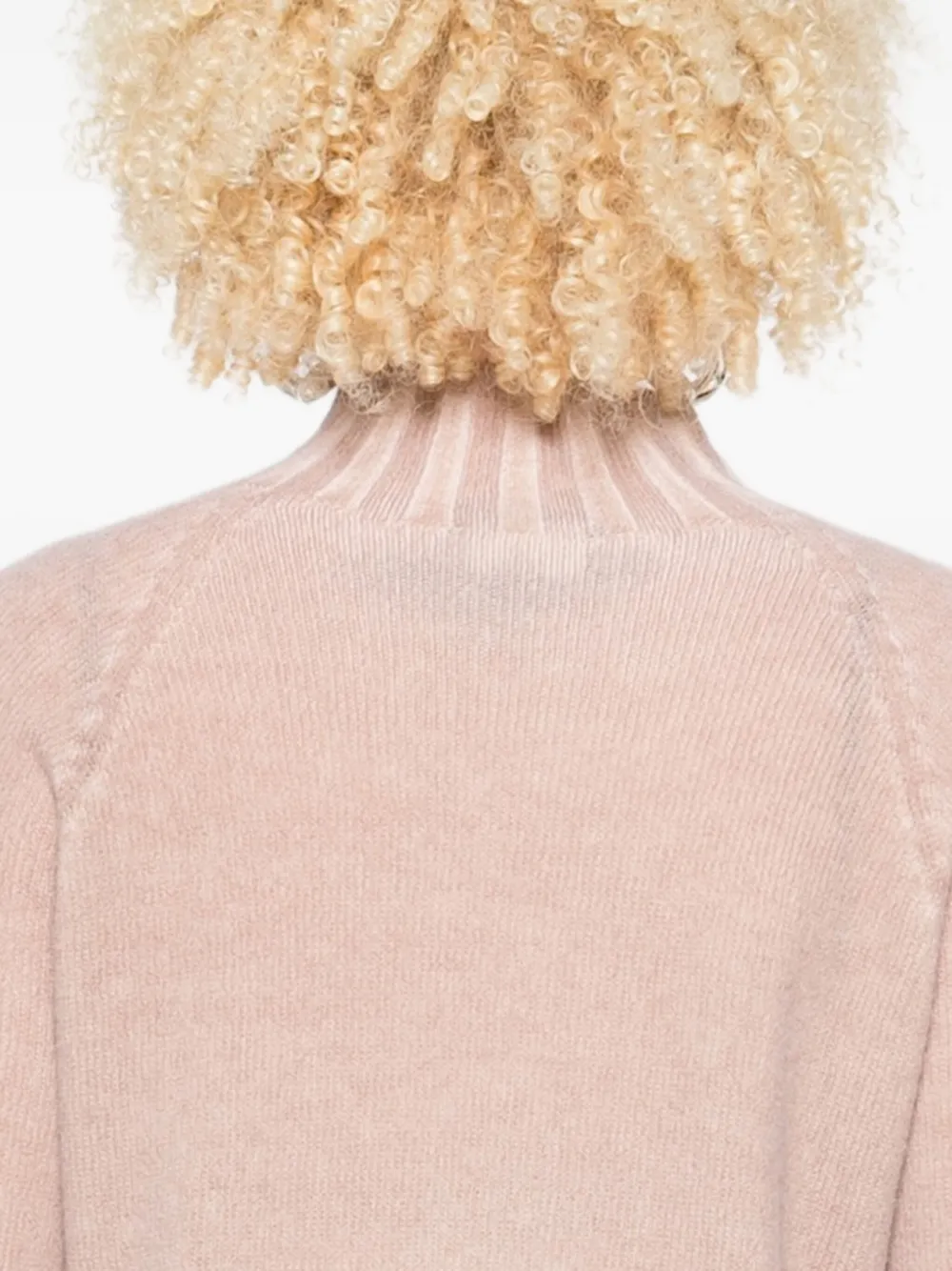Arovescio Raglan Mock-neck Sweater In Pink