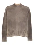 AROVESCIO high-neck side-split sweater - Neutrals