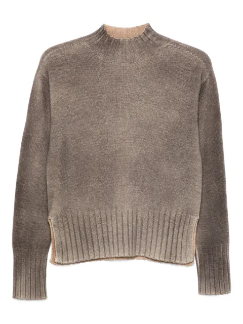 AROVESCIO high-neck side-split sweater
