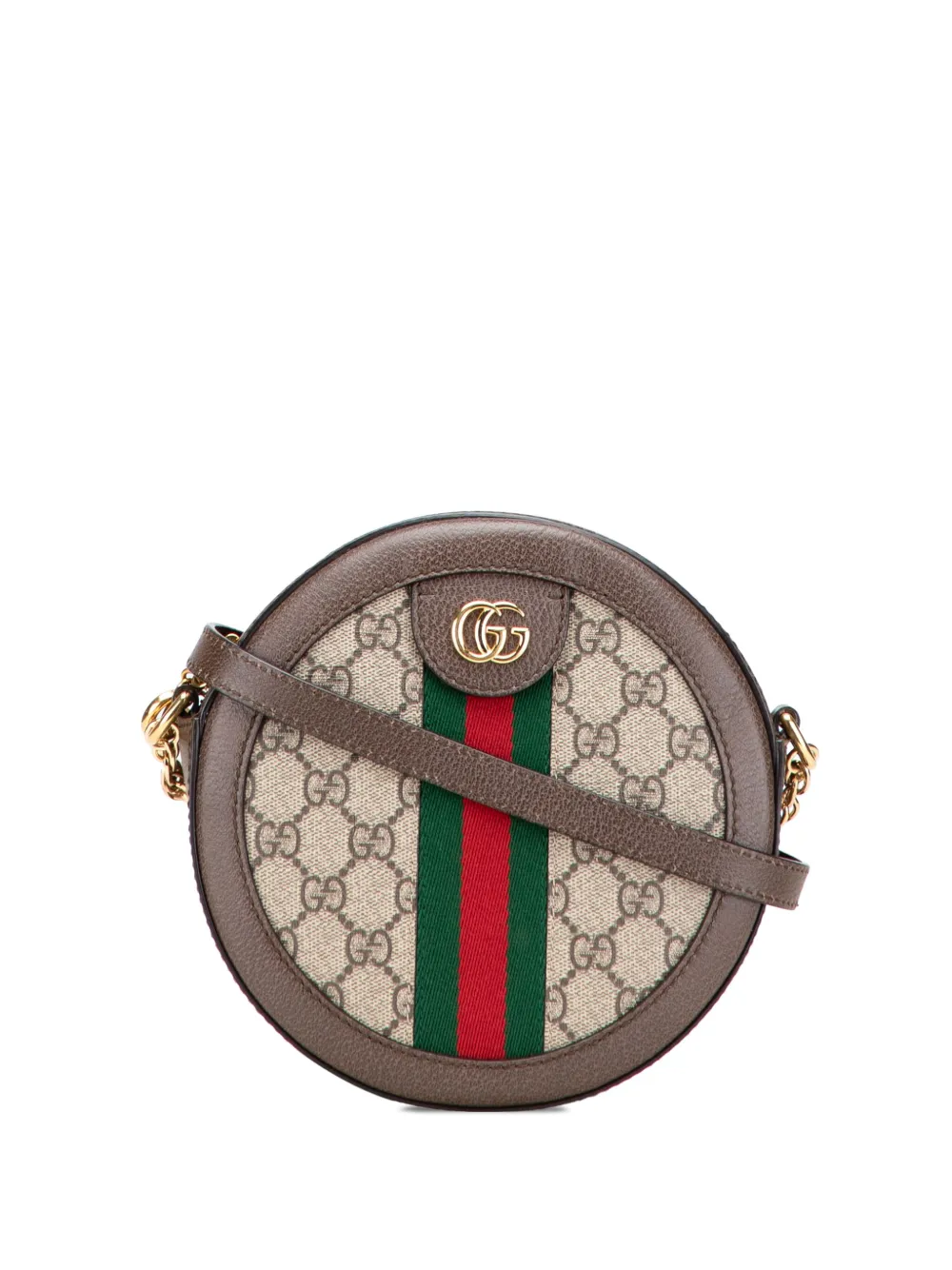 Gucci Pre-Owned 2016-2025 Mini GG Supreme Round Ophidia crossbody bag | Brown | Image 1