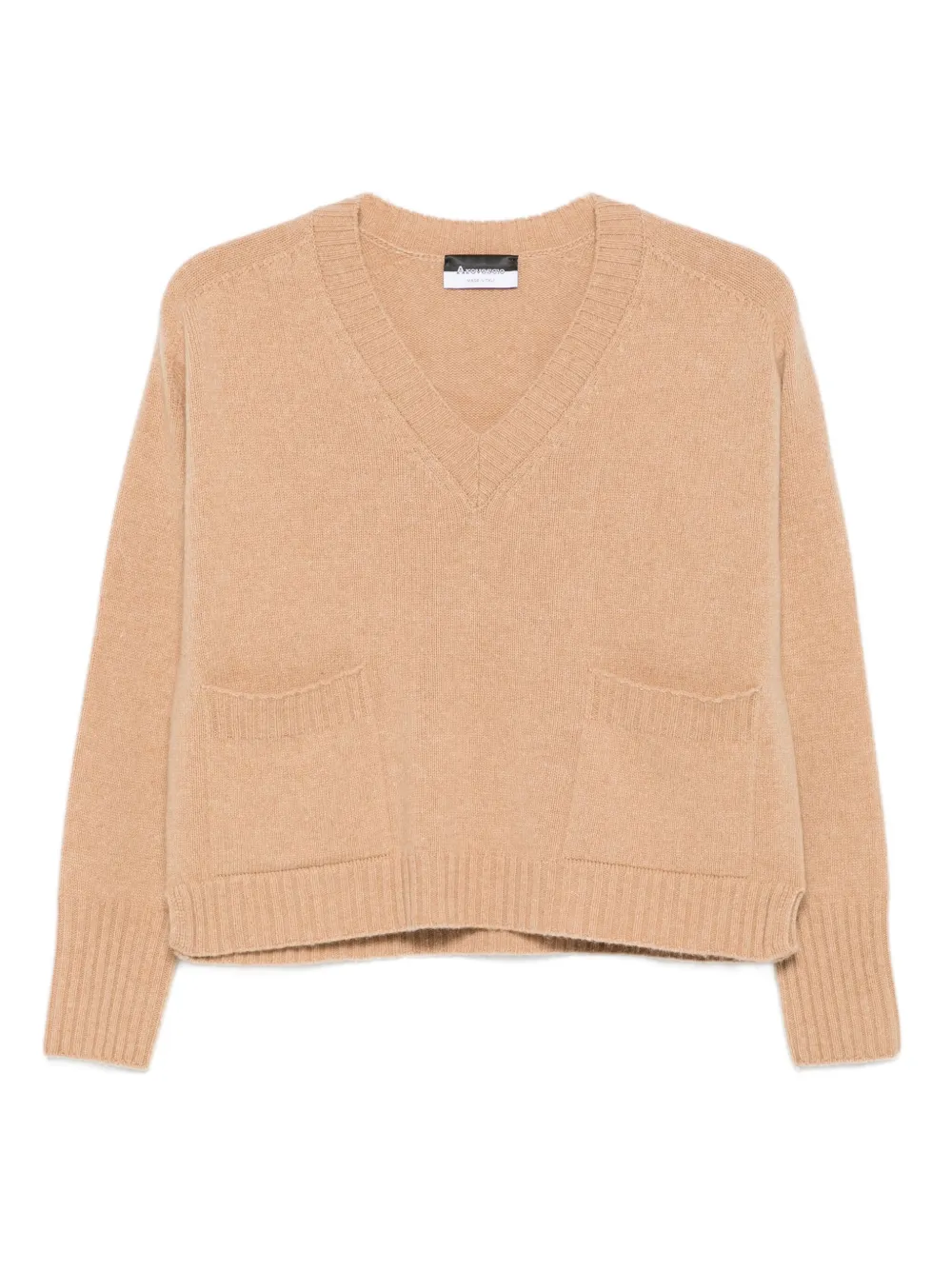 AROVESCIO suéter con bolsillo de parche y cuello en V | neutro | Image 1