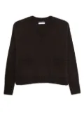 AROVESCIO V-neck patch-pocket sweater - Brown