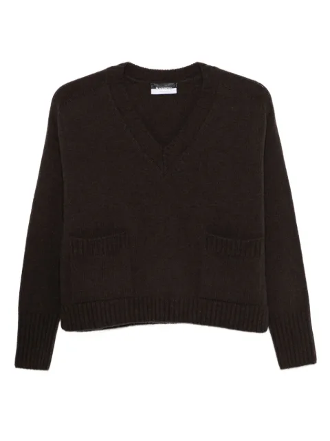 AROVESCIO V-neck patch-pocket sweater