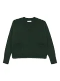 AROVESCIO v-neck patch-pocket sweater - Green