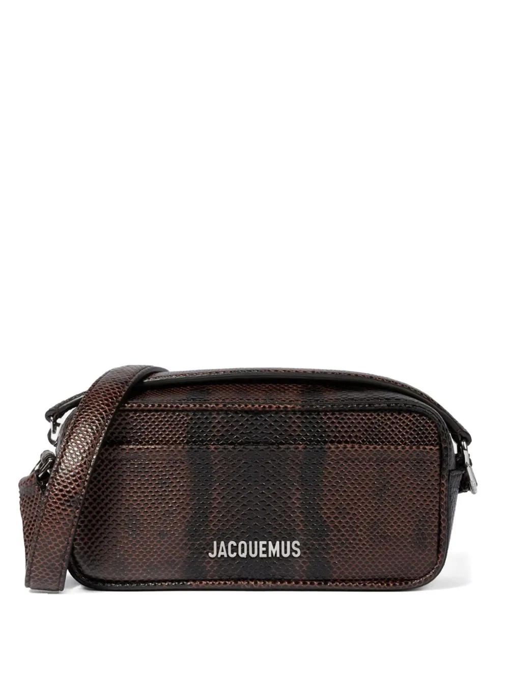 Jacquemus The Baneto schoudertas met slangen-reliëf Bruin