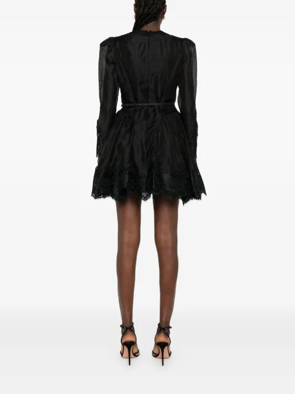 chinese dress ladies Luna Black Ruffle Corset Mini Dress main image 0