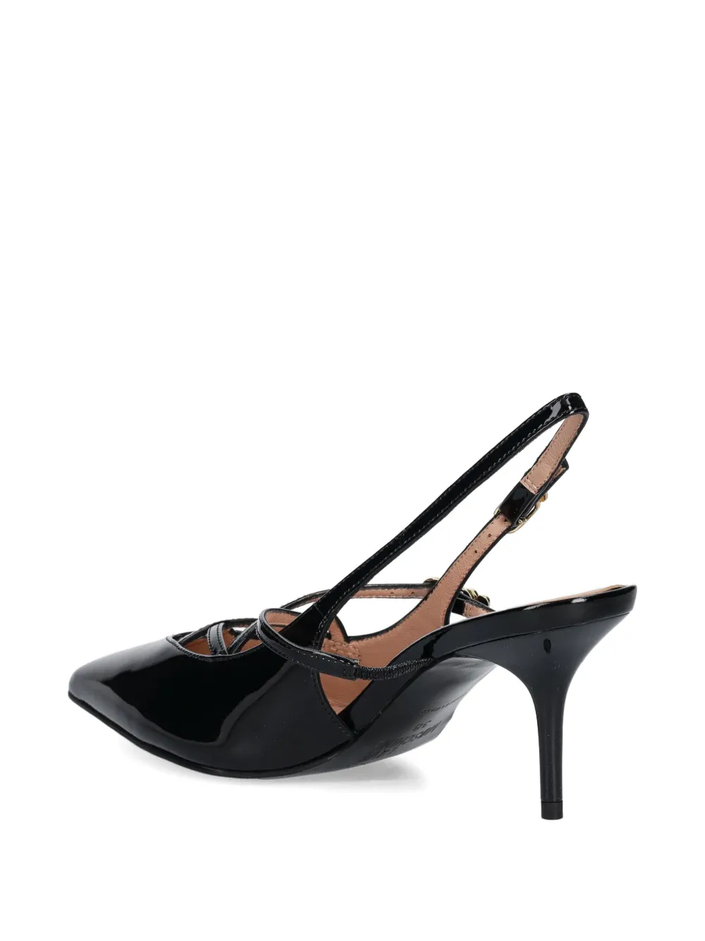 Love Moschino Pumps met puntige neus en bandjes Zwart