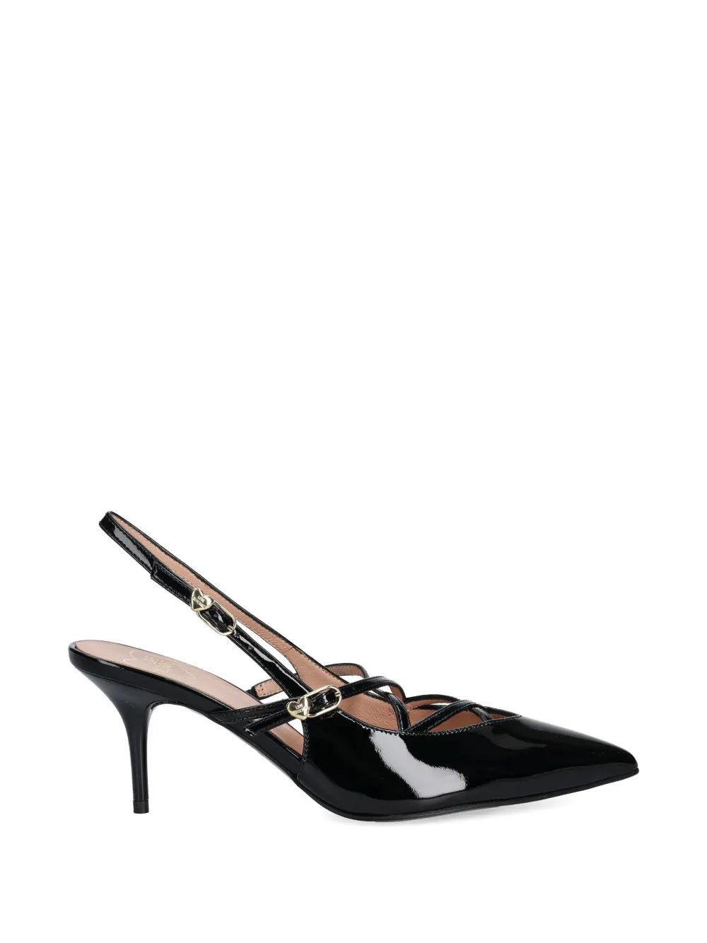 Love Moschino Pumps met puntige neus en bandjes Zwart