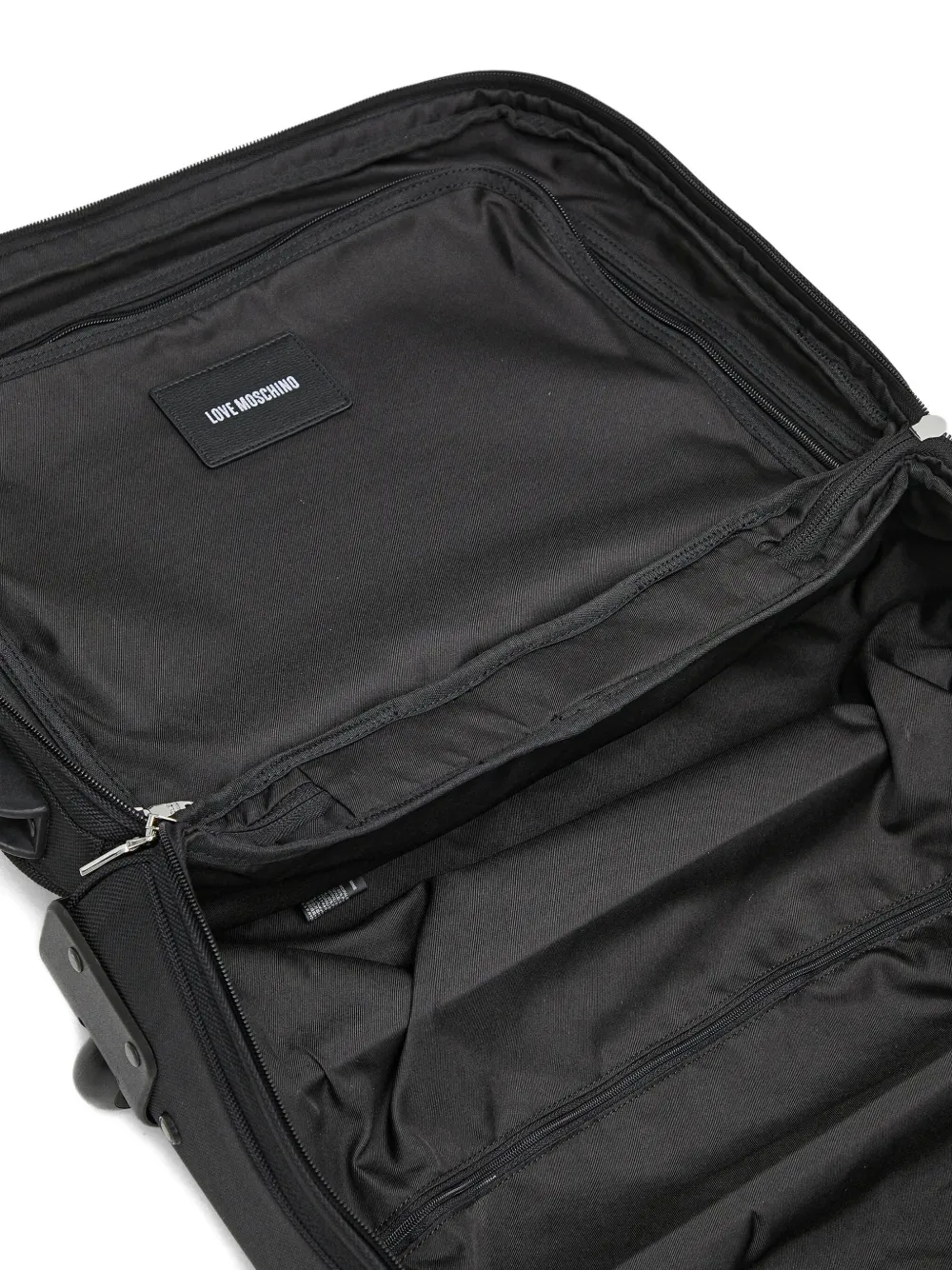 Love Moschino Buckle Trolley Case In Black