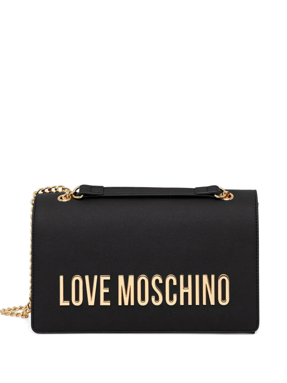 Love Moschino logo chain crossbody bag - Nero