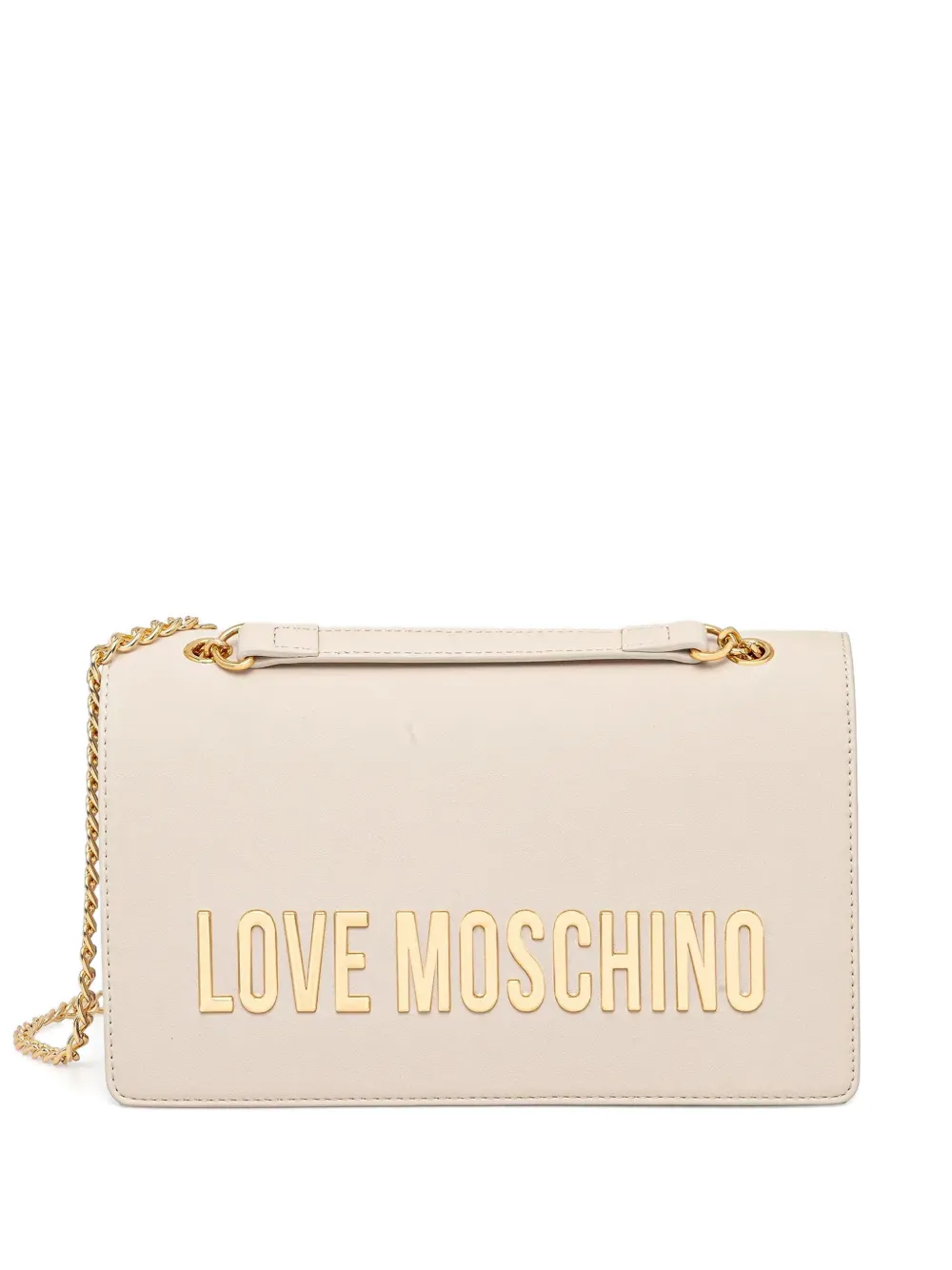 Love Moschino logo chain shoulder bag - Toni neutri